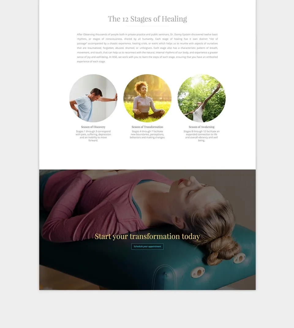 The lower website: a tools for a lifetime section over practice photography